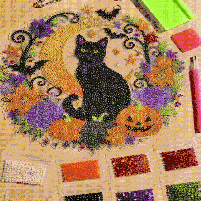 Luz de luna de gato negro para un encanto embrujado