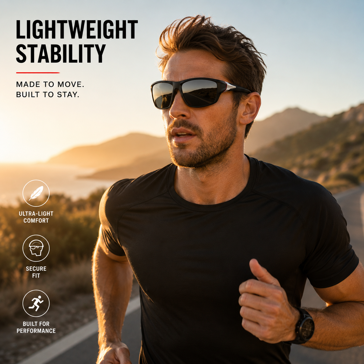 Lunettes de sport polarisées pour une clarté sans éblouissement  