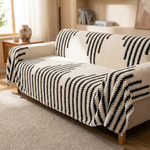 Plush Couch Cover With Stay-Put Comfort