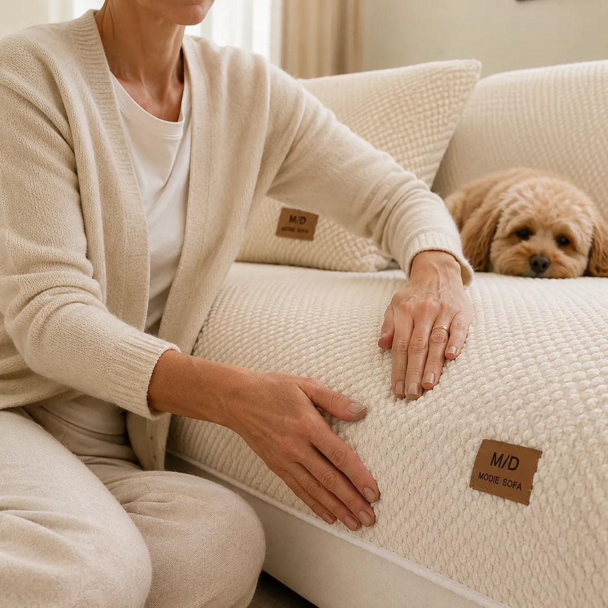 Non Slip Sofa Cover With Pet-Proof Style