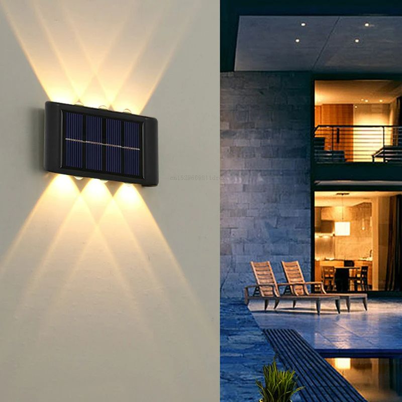Luce da Parete Solare LED per un Bagliore Scultoreo Esterno