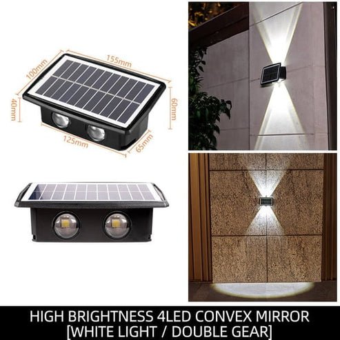 Luce da Parete Solare LED per un Bagliore Scultoreo Esterno