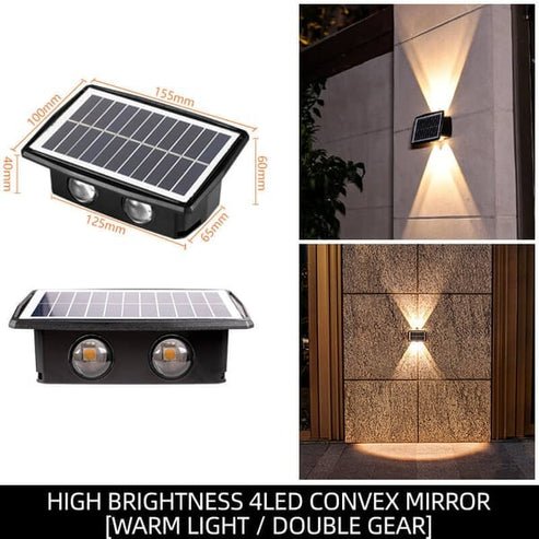 Luce da Parete Solare LED per un Bagliore Scultoreo Esterno