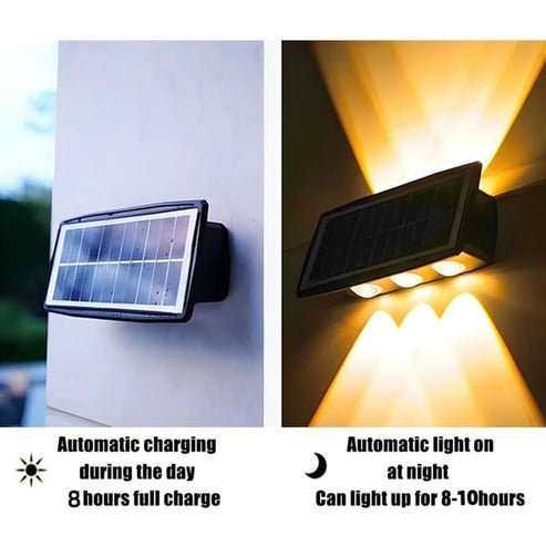 Luce da Parete Solare LED per un Bagliore Scultoreo Esterno
