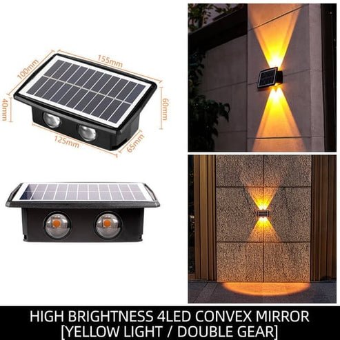 Luce da Parete Solare LED per un Bagliore Scultoreo Esterno