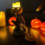 Figurină cu dovleac luminos pentru un farmec înfricoșător de Halloween