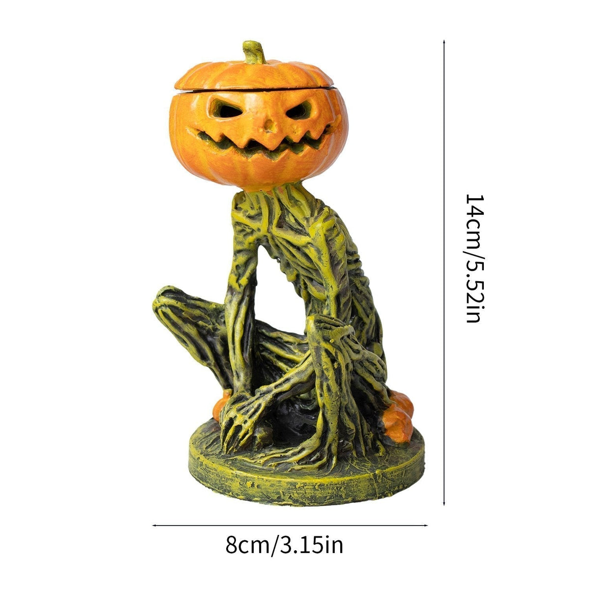 Figurină cu dovleac luminos pentru un farmec înfricoșător de Halloween