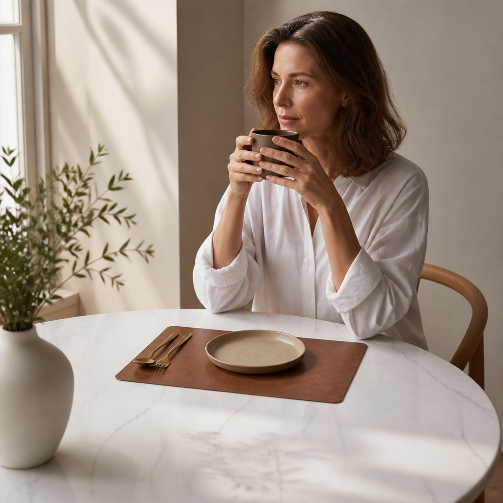 Beidseitige Tischsets für gehobenes Essen  