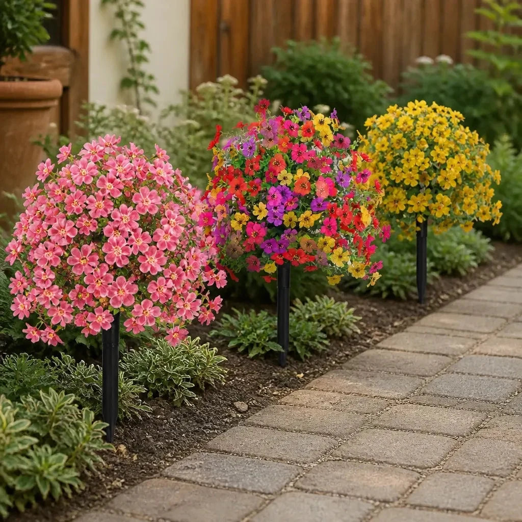 Vase à fleurs artificielles pour couleur de jardin toute l'année