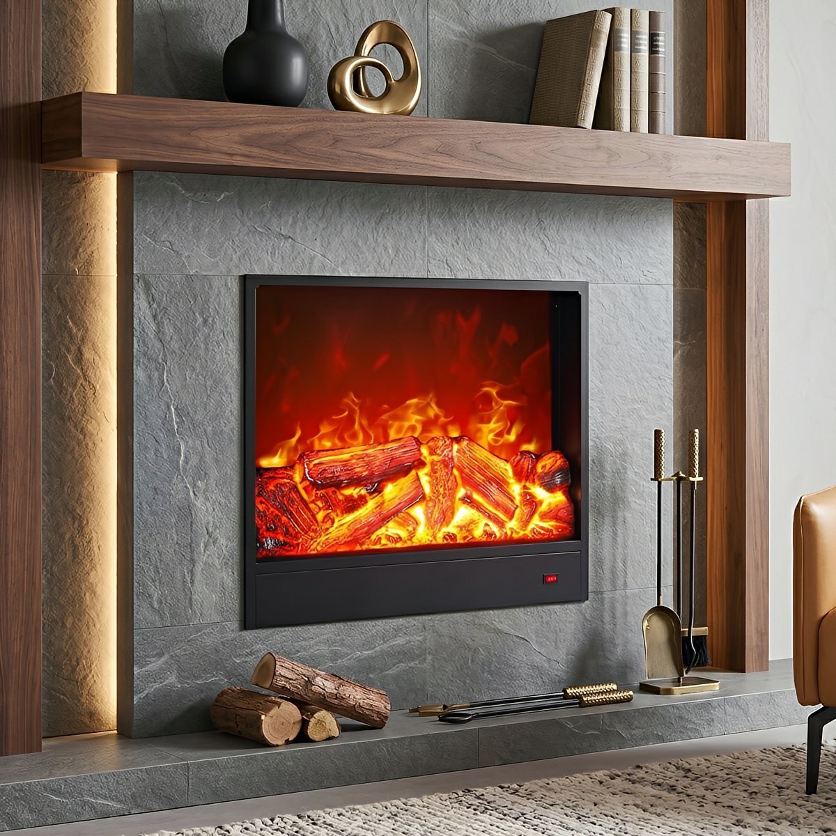 3D LED Flame Fireplace Lighting for Ambiance