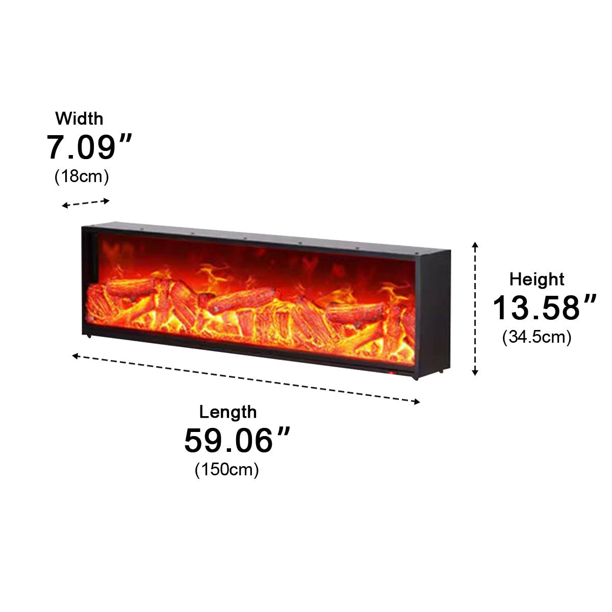 3D LED Flame Fireplace Lighting for Ambiance