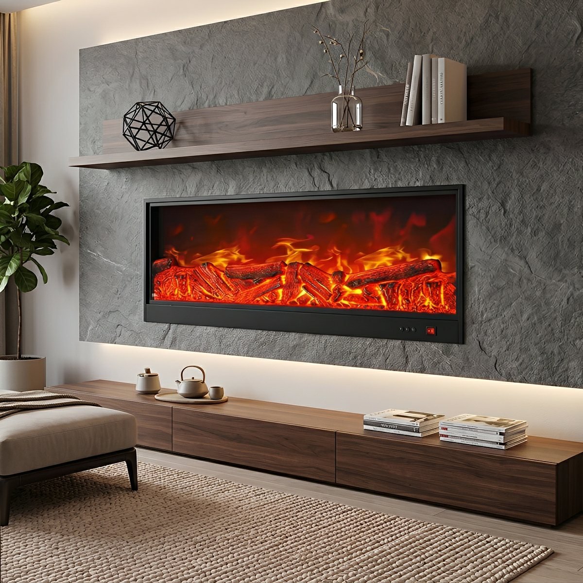 3D LED Flame Fireplace Lighting for Ambiance