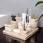 Marble Look Cup For Polished Bathroom Style