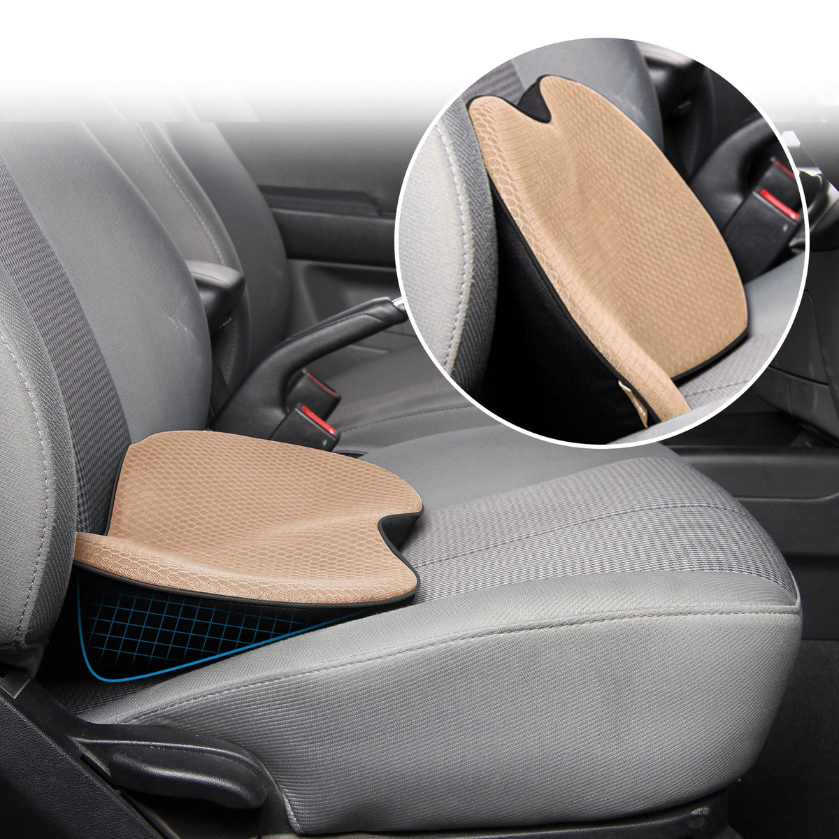 Adult Car Booster Seat Cushion for Clearer Views