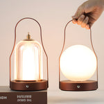 Lanterne LED en verre côtelé pour une atmosphère douce
