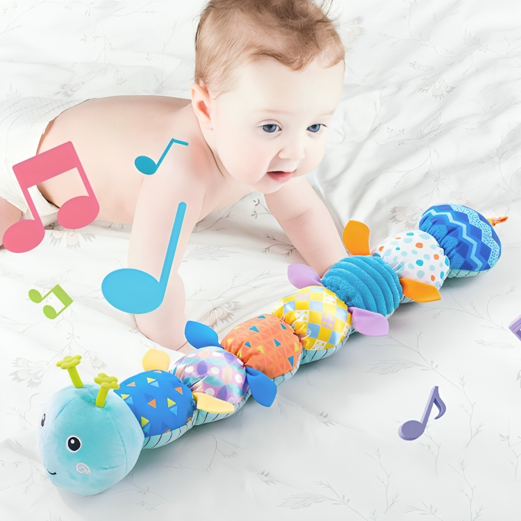 Giocattolo sensoriale per bambini bruco in peluche