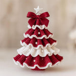 Décoration d'arbre de Noël au crochet avec charme en perles