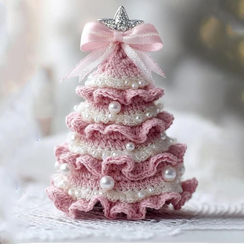 Décoration d'arbre de Noël au crochet avec charme en perles