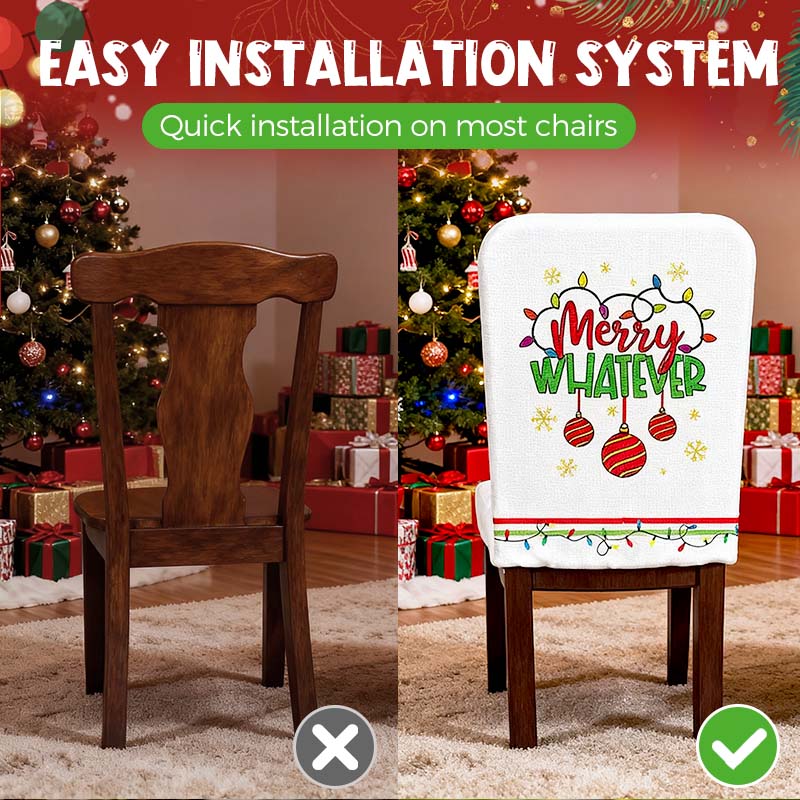 Housses de chaise de Noël pour un repas festif