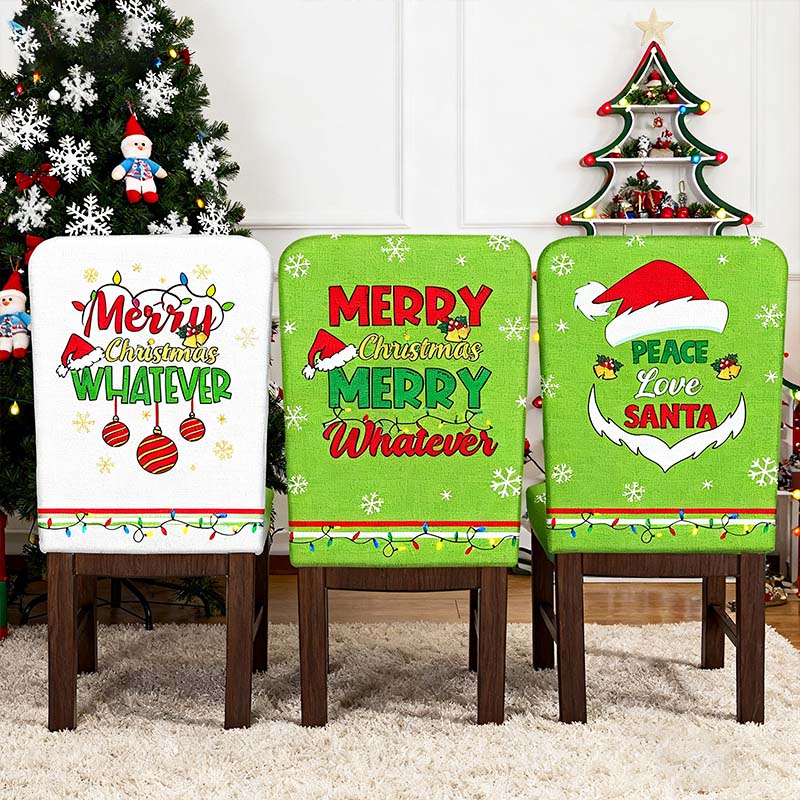 Housses de chaise de Noël pour un repas festif