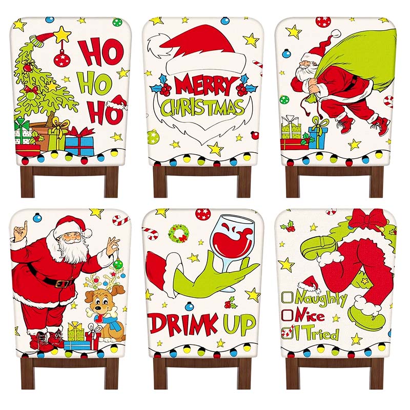 Housses de chaise de Noël pour un repas festif