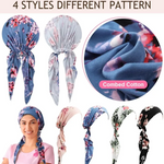 Turban floral pré-noué pour un style sans effort  
