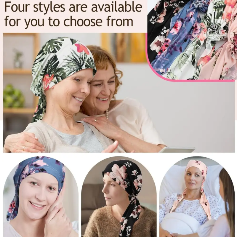 Turban floral pré-noué pour un style sans effort  