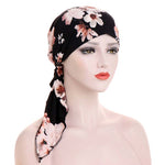 Turban floral pré-noué pour un style sans effort  