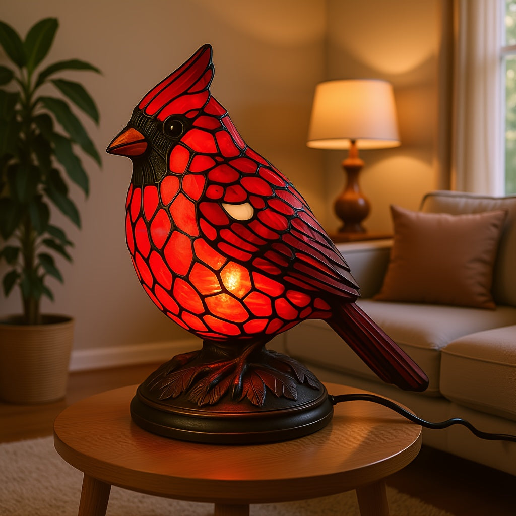 Lampada a forma di uccello in vetro artistico per un carattere caldo